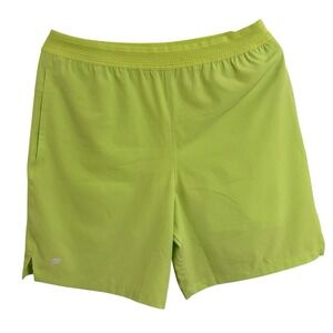 Fabletics Shorts The Fundamental Short‎ Lined Green/Yellow Activewear Gym Medium